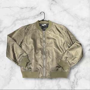 Good American Women's Bomber Jacket In Juniper Green- Size 3